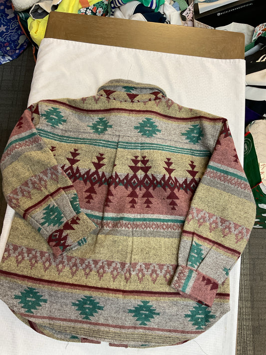 Elan Size L Multi-Color jacket tribal southwestern soft oversized Medium