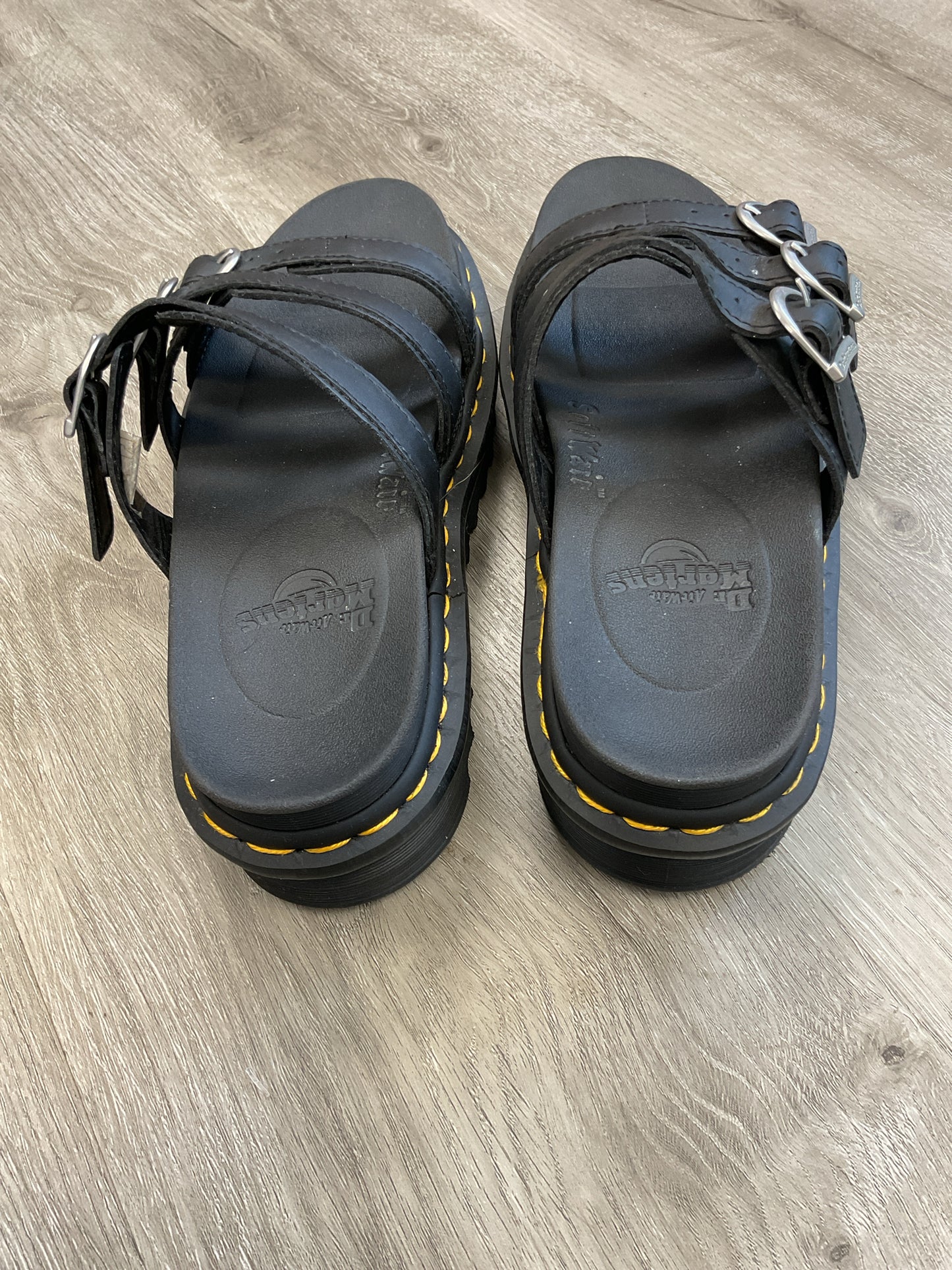 Doc Martens 7 Black Sandals platform triple strap