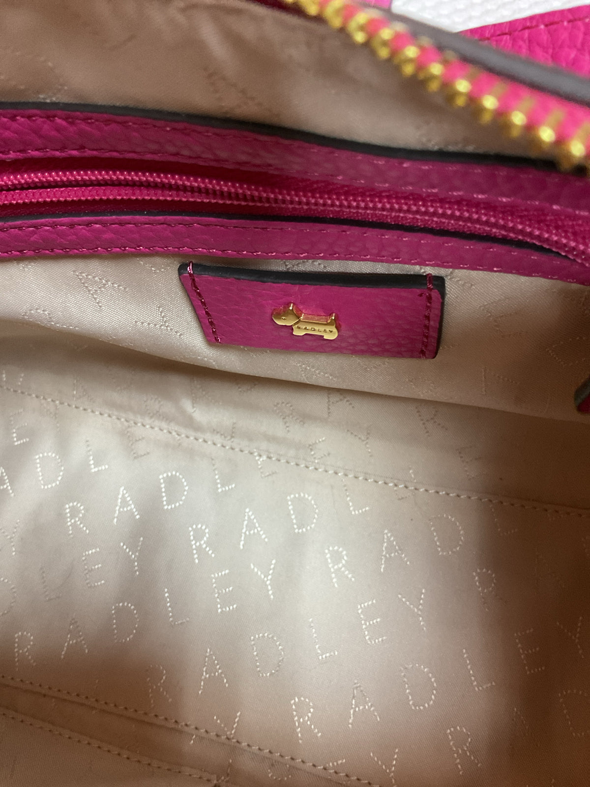 RADLEY Purse medium leather shoulder bag gold hardware