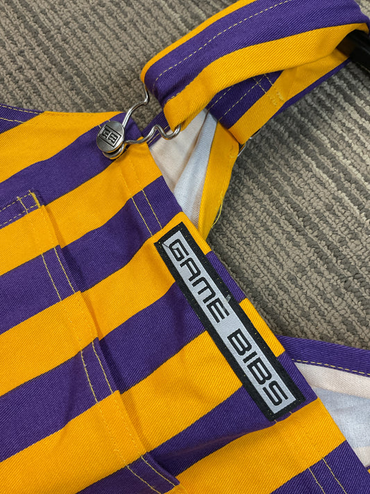 Size XL Game Bibs Purple Overalls NWT tall 34.5" inseam
