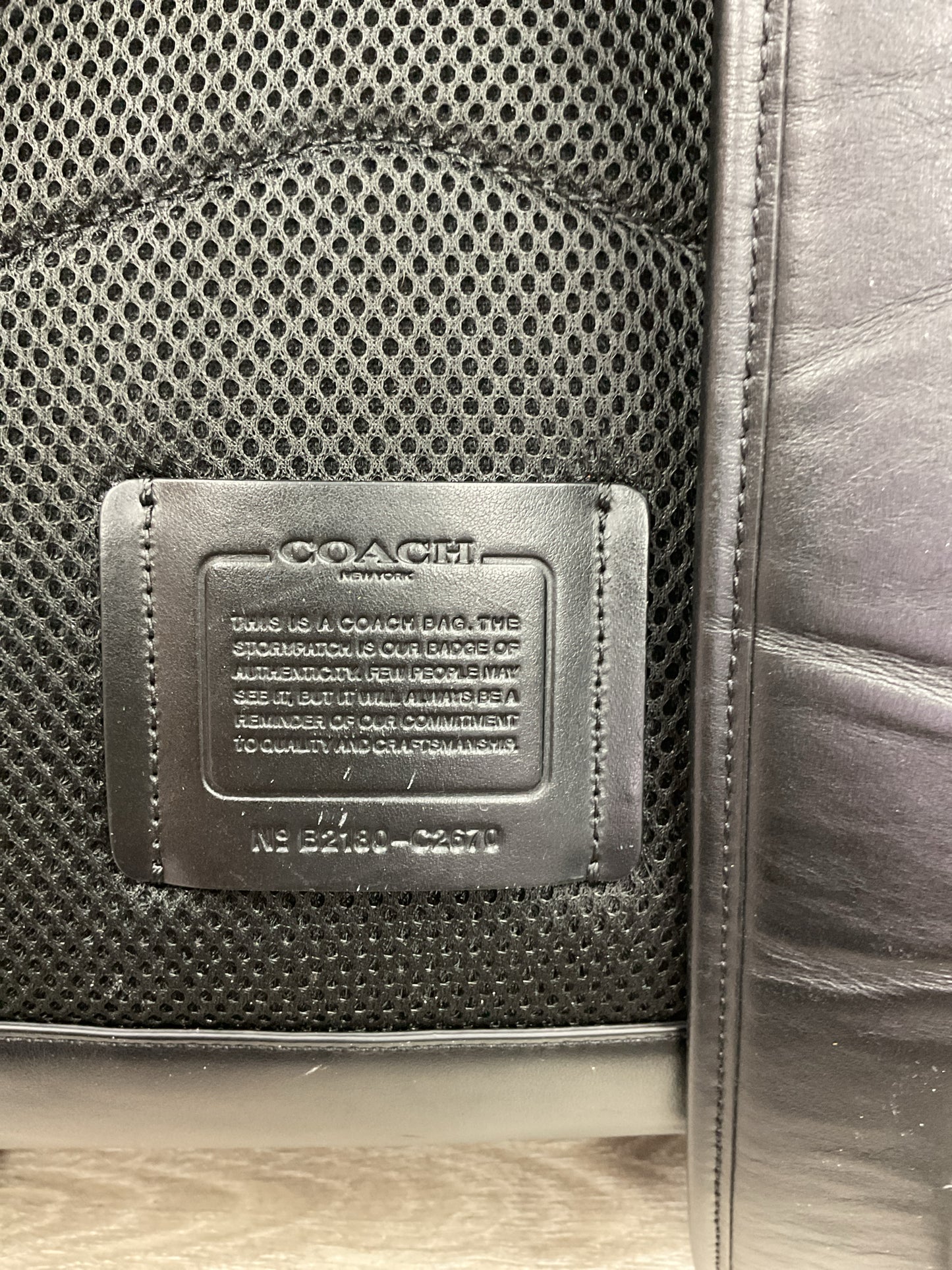 coach Backpack Charter C2670 gray and black Xl