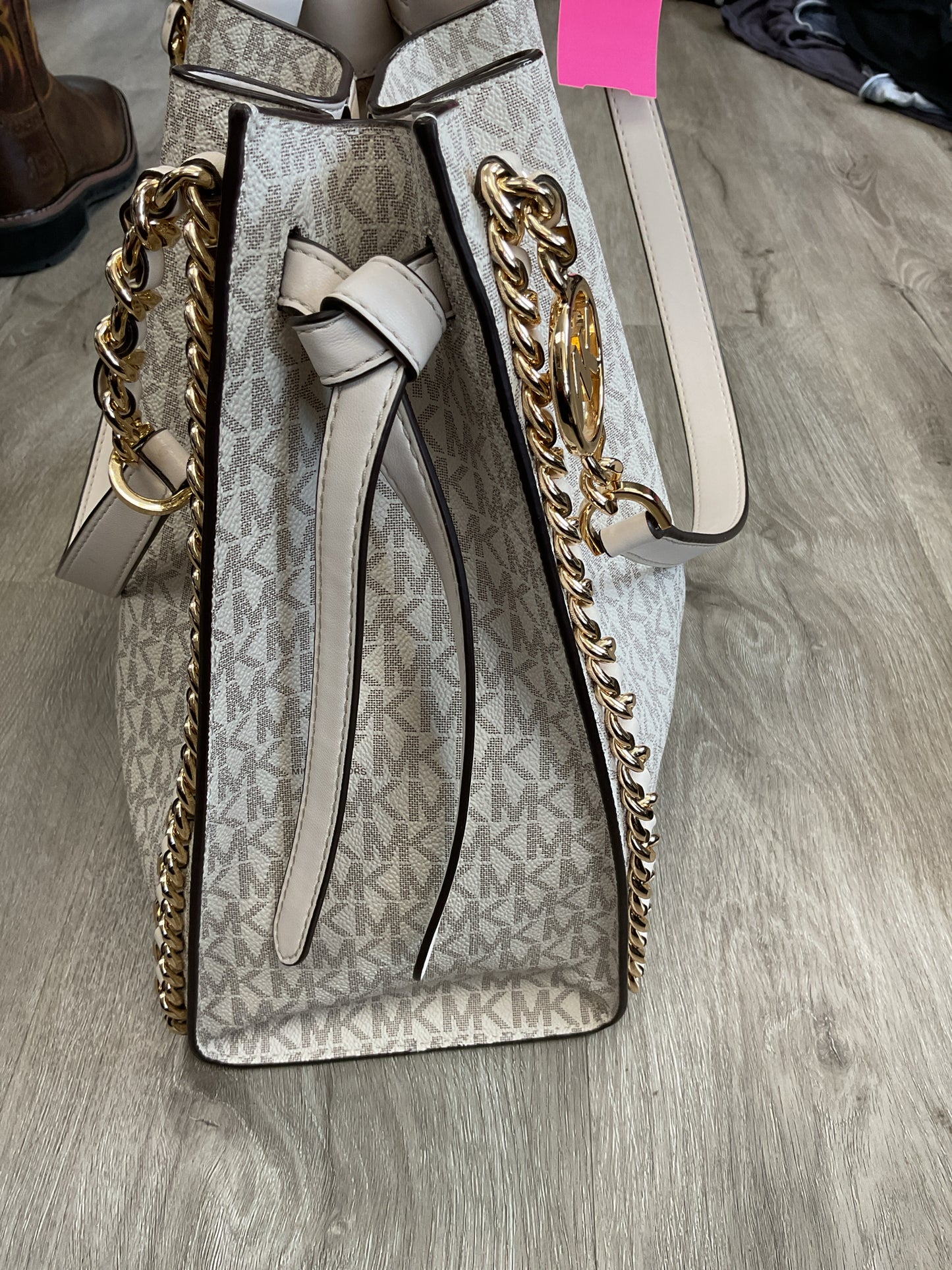 Michael Kors Purse large signiture gold chain design shoulder bag
