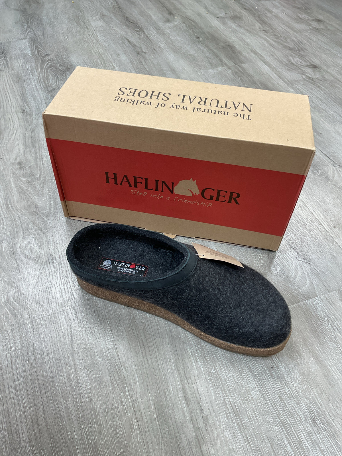 12 Haflinger Gray Clogs NIB EU 45 Men's 12