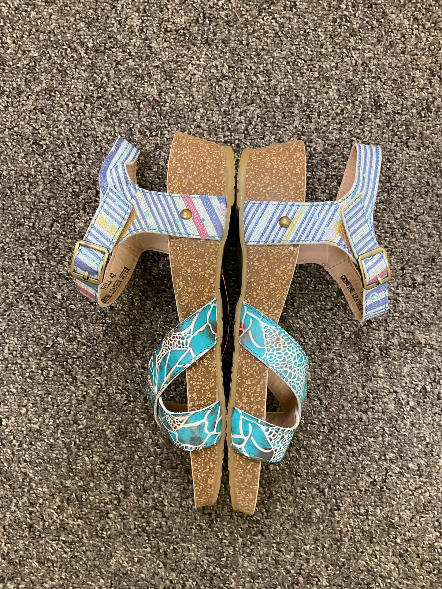 L'Artiste 10 Light blue Sandals wedge cork sole