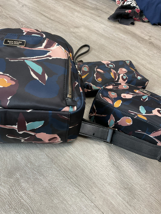Kate Spade Backpack Dawn medium Vebrant paper rose floral nylon set