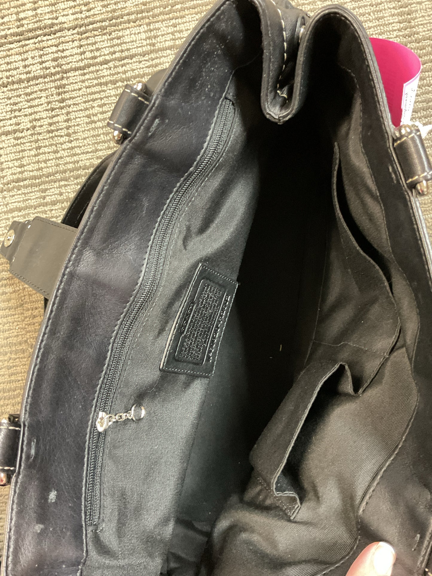Hampton Leather Satchel coach Purse
