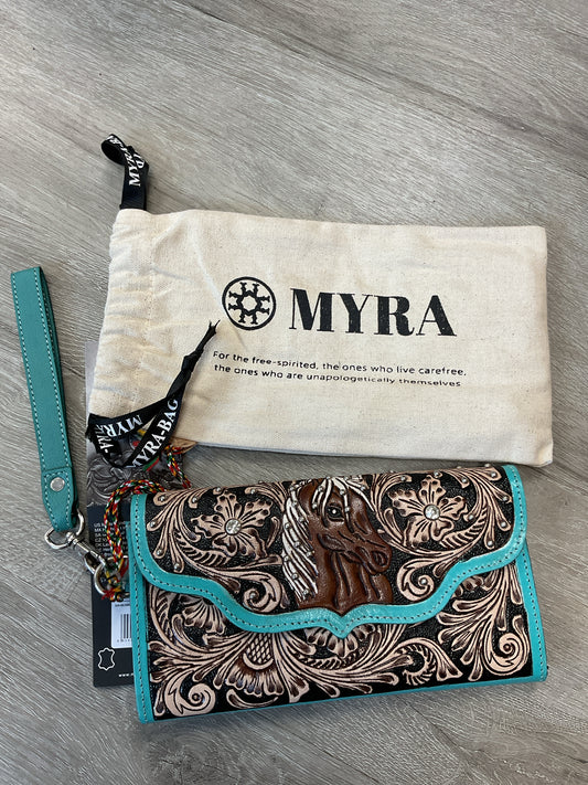 Myra Wallet Sunfire Valley Handtooled Hairon Leather Women’s Wallet HORSE