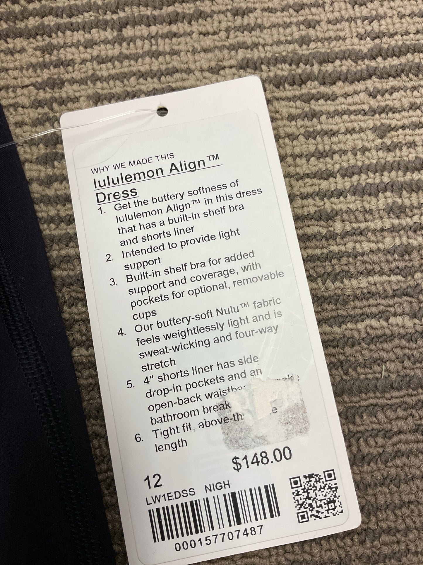 Lululemon Size 12 Black Dress