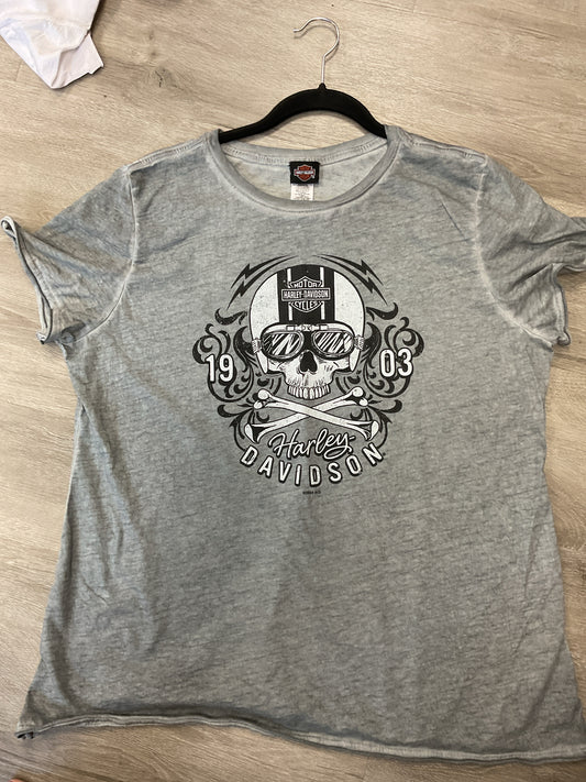Harley Davidson Size 2X Sage Shirt skull 2004 ladies tee