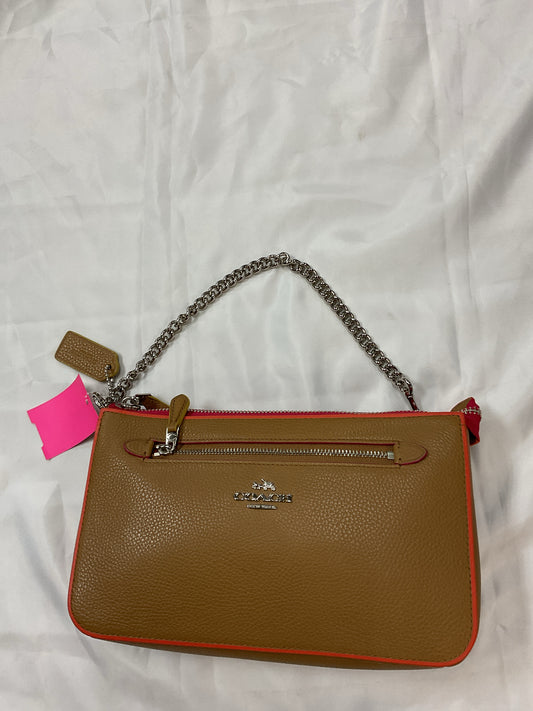 Purse Nolita orange and pink trim leather handbag small with camel leather