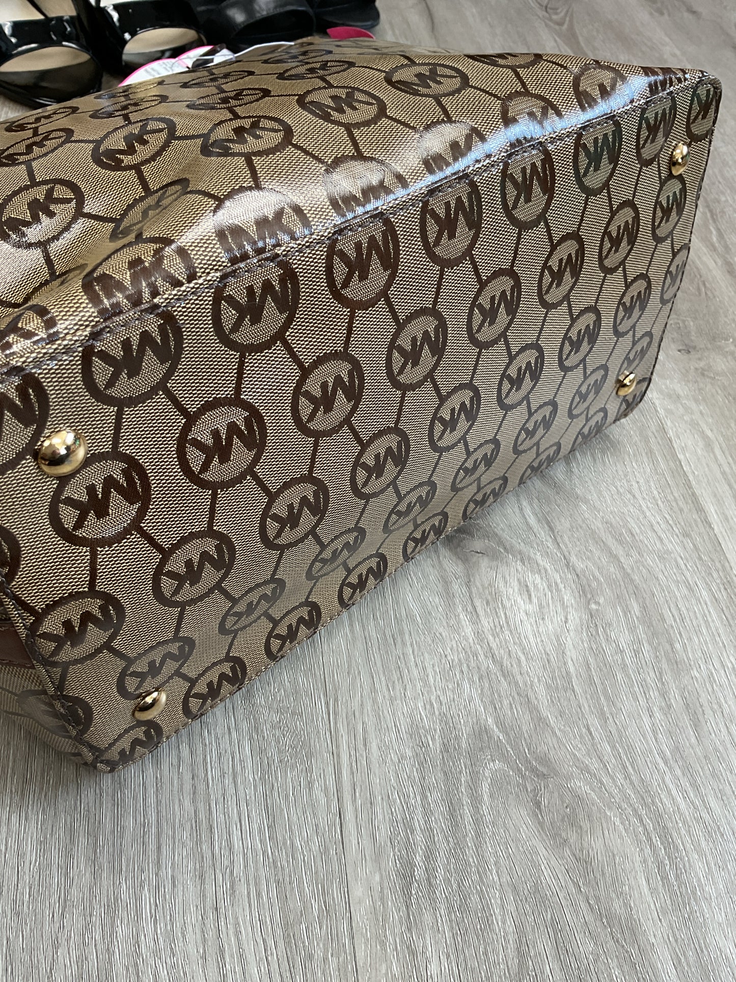 Michael Kors Purse NWT Jet Set Grab Bag Coated canvas tote