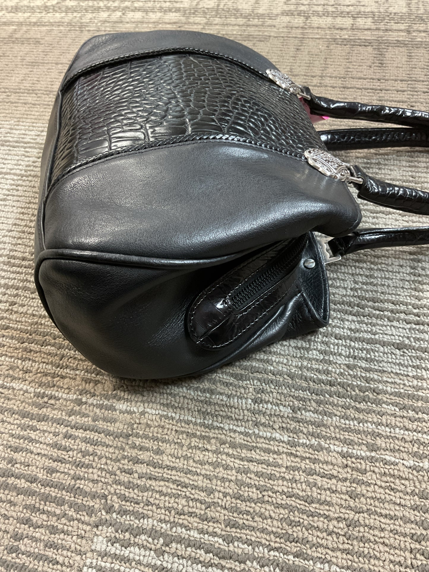 Brighton Purse Mini Leather Satchel ADORABLE Croco accent