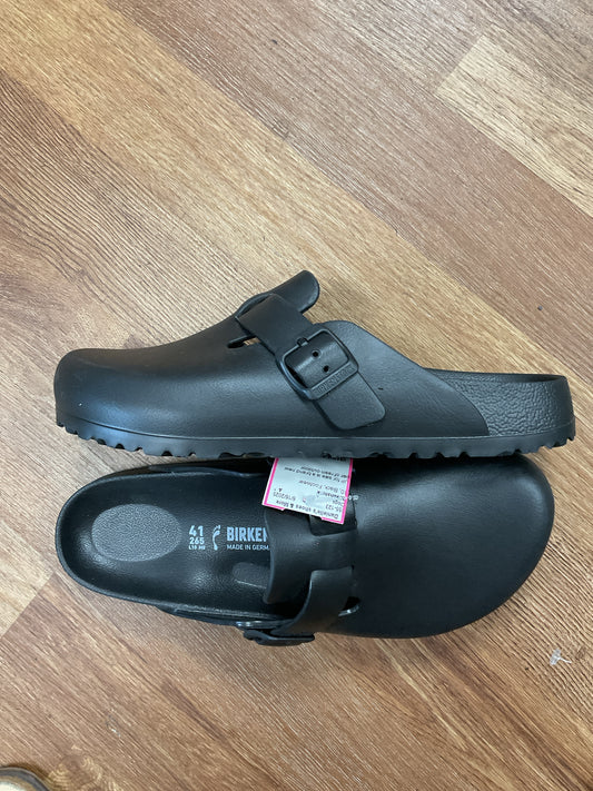 Birkenstock 10 Black Clogs vinyl