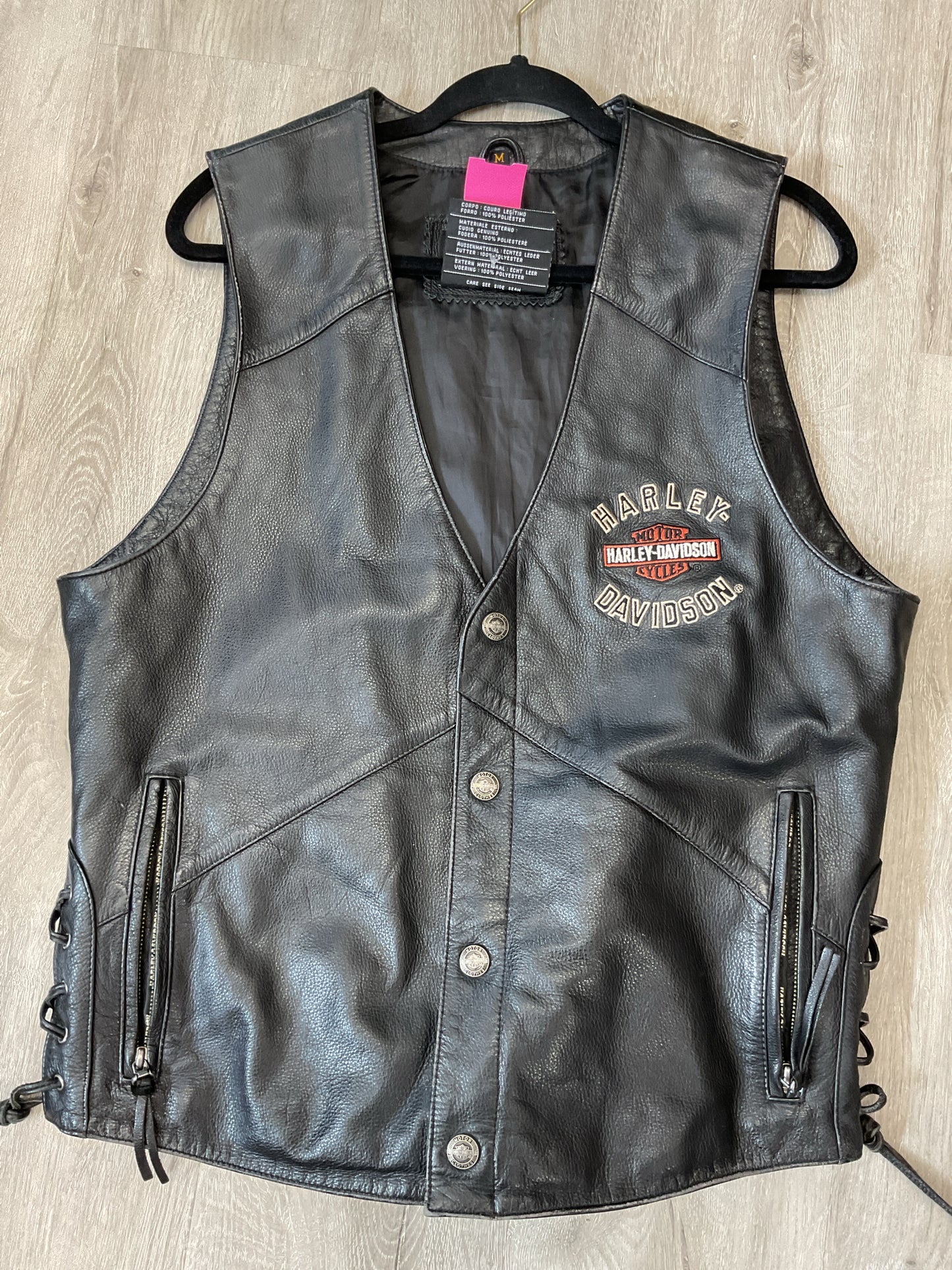 Size M Harley Davidson Black Vest