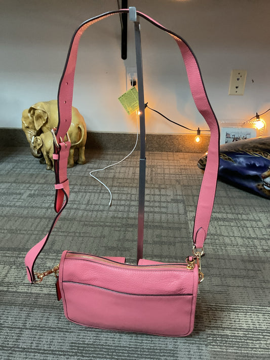 coach Purse Pennie Crossbody Signature Canvas  Pink Lemonade CA906