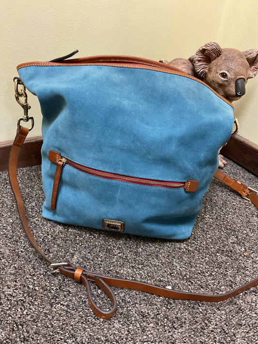Dooney & Bourke Purse suede air force zip top crossbody