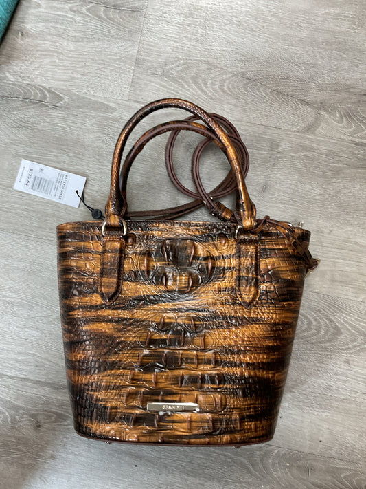 Brahmin Purse NWT snall tiger's eye color croco zip top crossbody