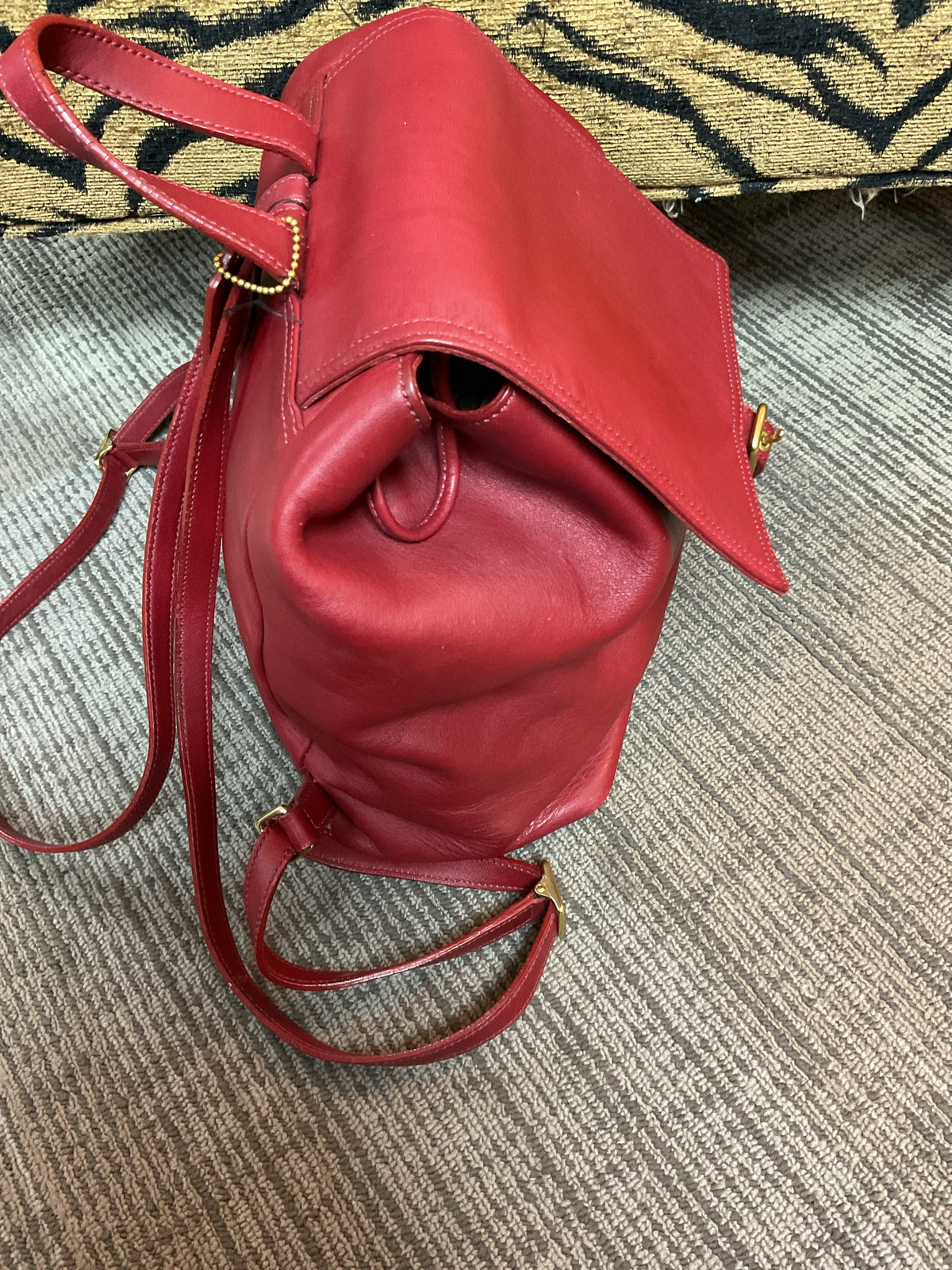 coach Backpack Vintage COACH Legacy West Red Leather Backpack Style 9827