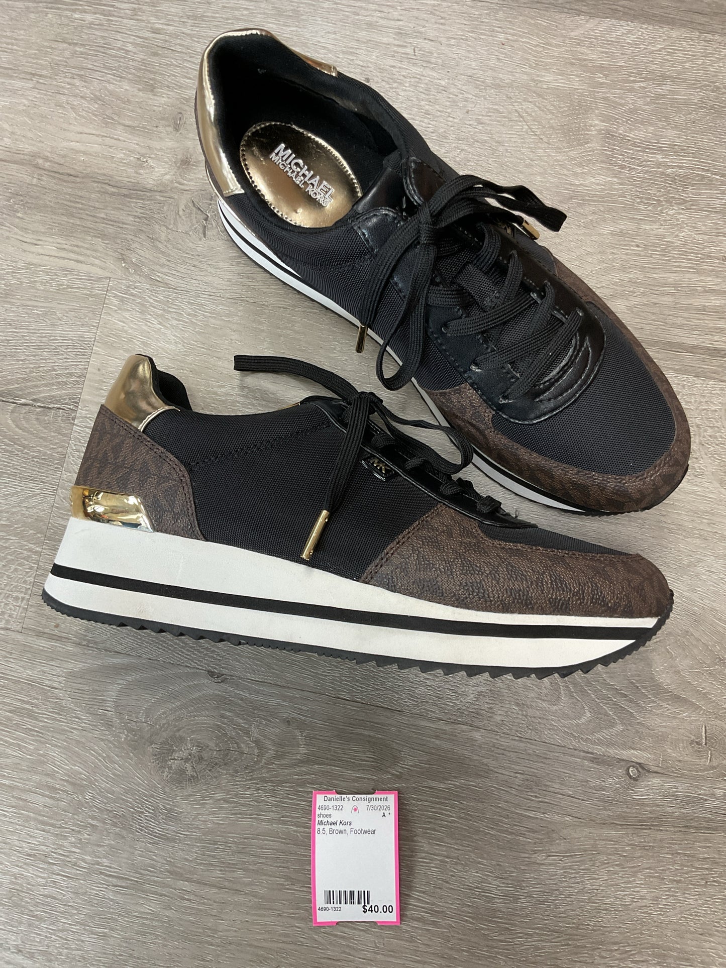Michael Kors 8.5 Brown shoes Monique trainers new sneakers