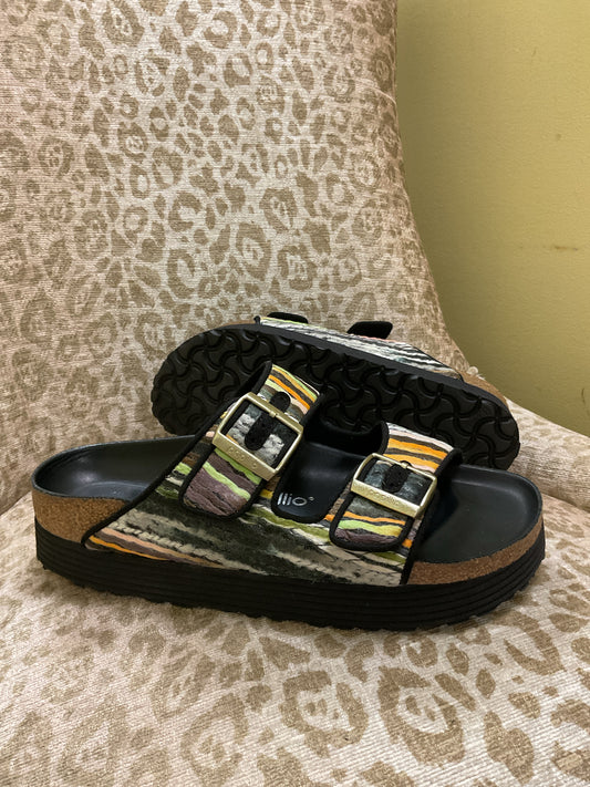 Birkenstock 9 Multi-Color Sandals Pap French Arizona NWOB