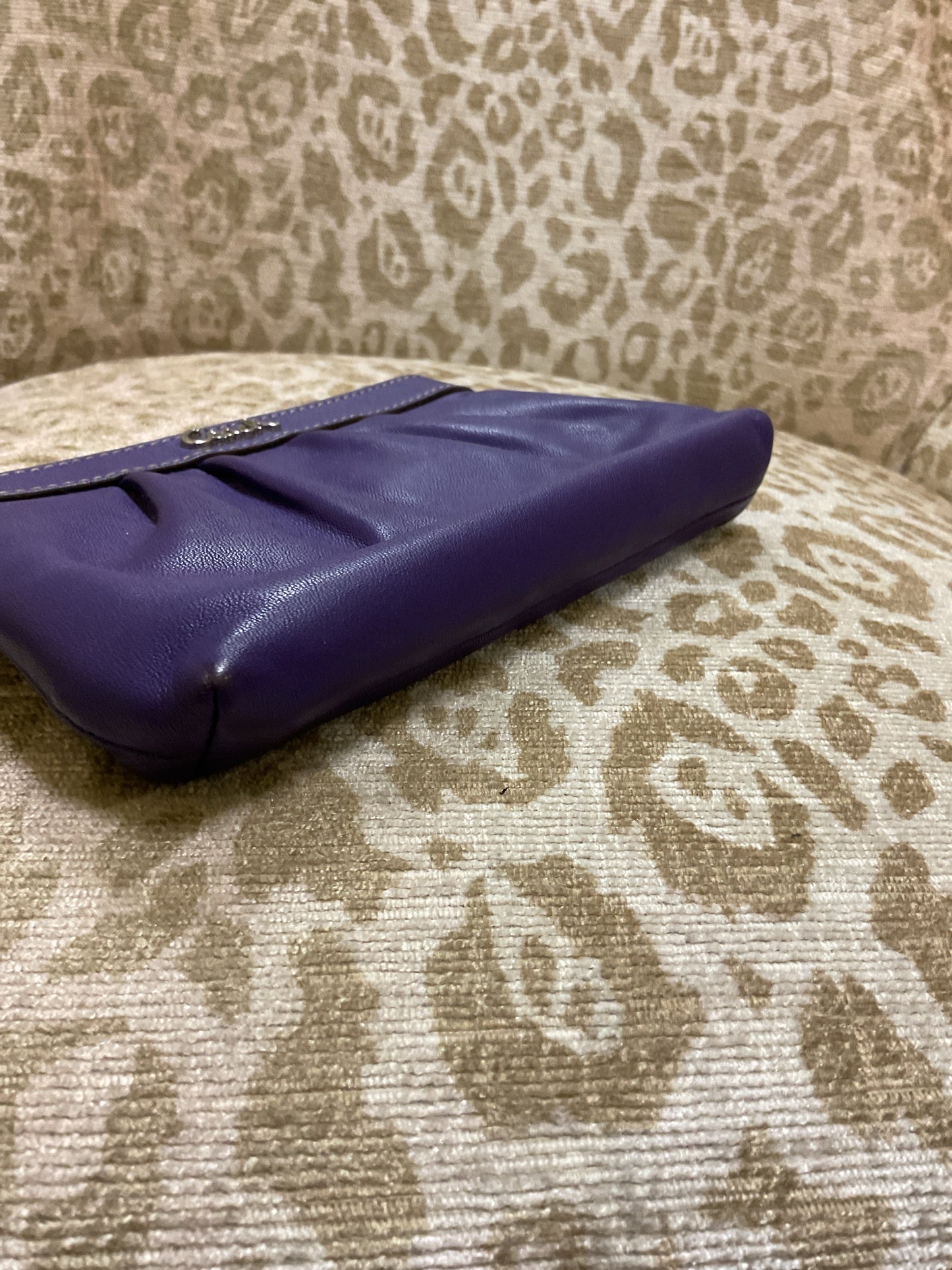coach Purse vintage pleated leather wristlet