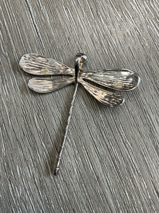 925 Sterling Pendant large sterling silver dragonfly