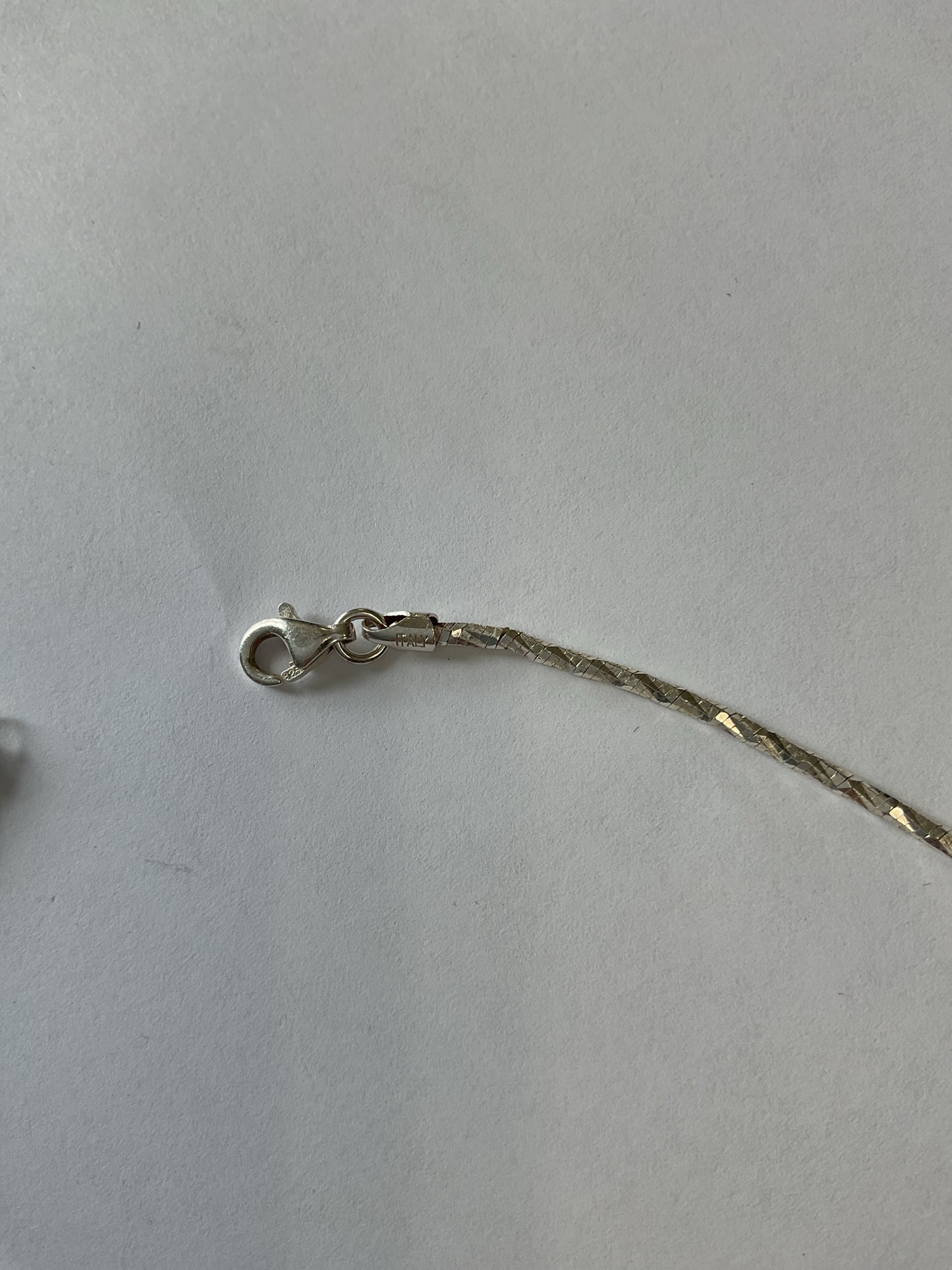 Sterling Silver Necklace 17.5"  sparkle twist chain