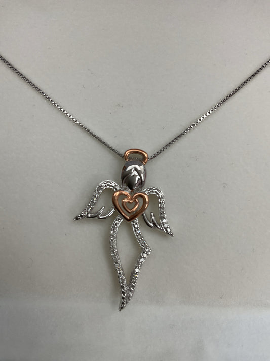 925 Sterling Necklace guardian angel