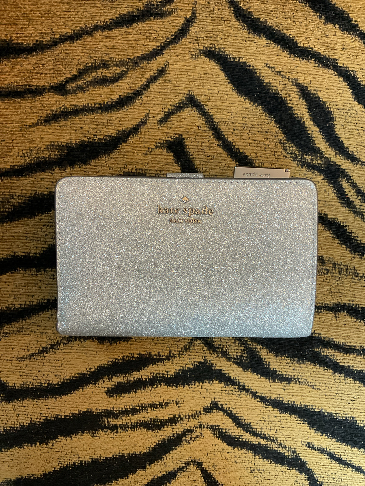 Kate Spade Wallet glitter small card holder & zip