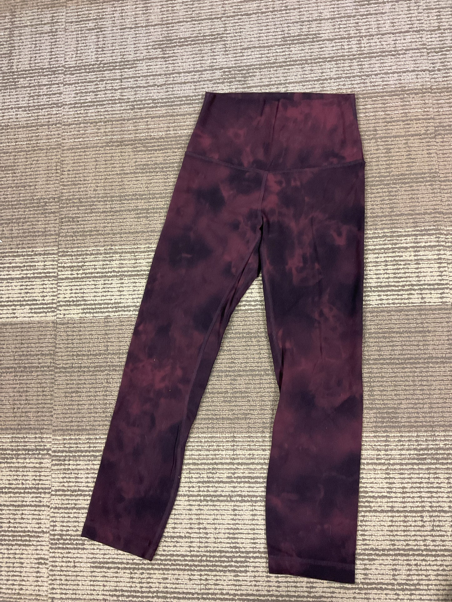 Lululemon Size 2 Burgundy Pants leggins tie dye black burg