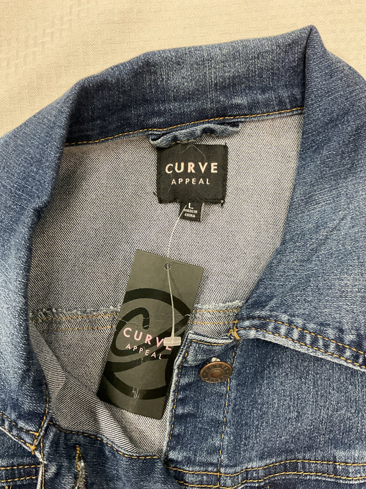 Curve Size M Navy jacket stretchy NEW jean jacket