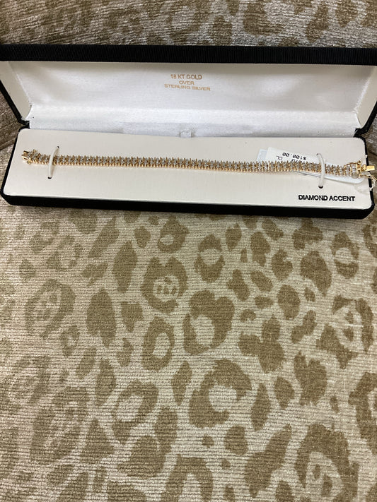 18 KT Gold Over Sterling Silver Bracelet