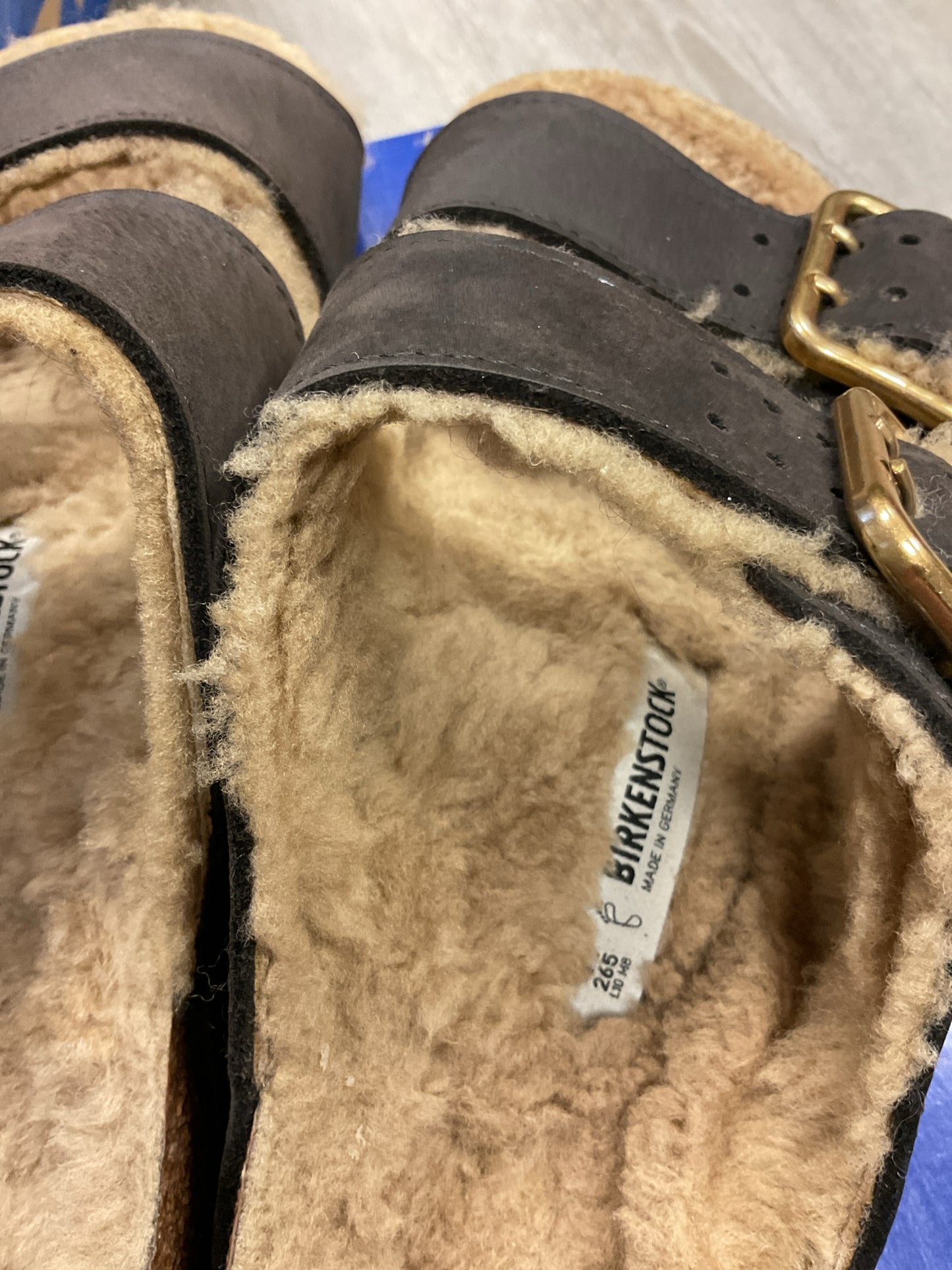 Birkenstock 10 Brown Sandals Arizona bold shearling