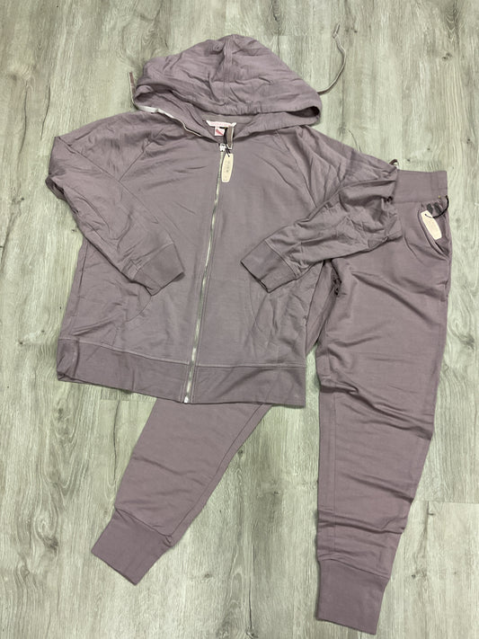 Victoria's Secret Size l fits M  Mauve Shirt zip jacket NWT with s  lounge pants