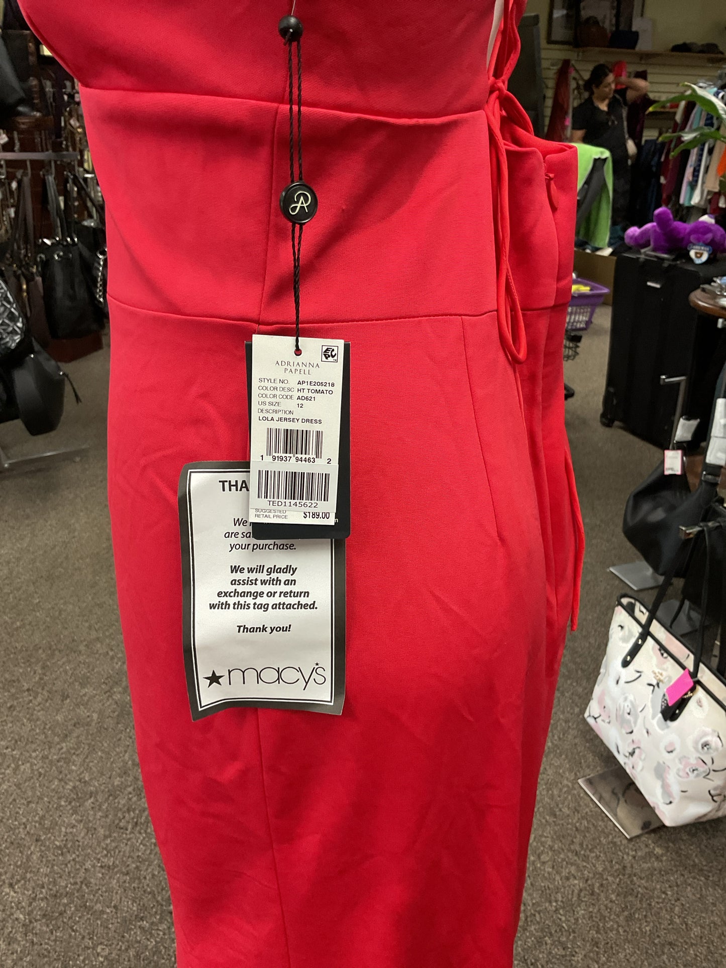 Adrianna Papel Size 12 Coral Dress formal gown NWT