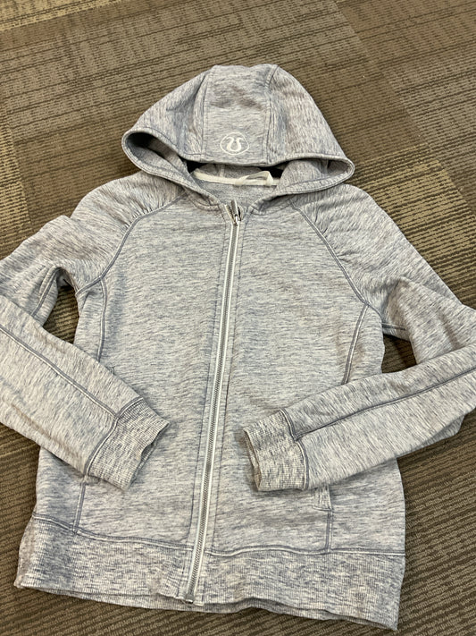 Lululemon Size 4 Blue Sweatshirt ruched shoulders hoodie