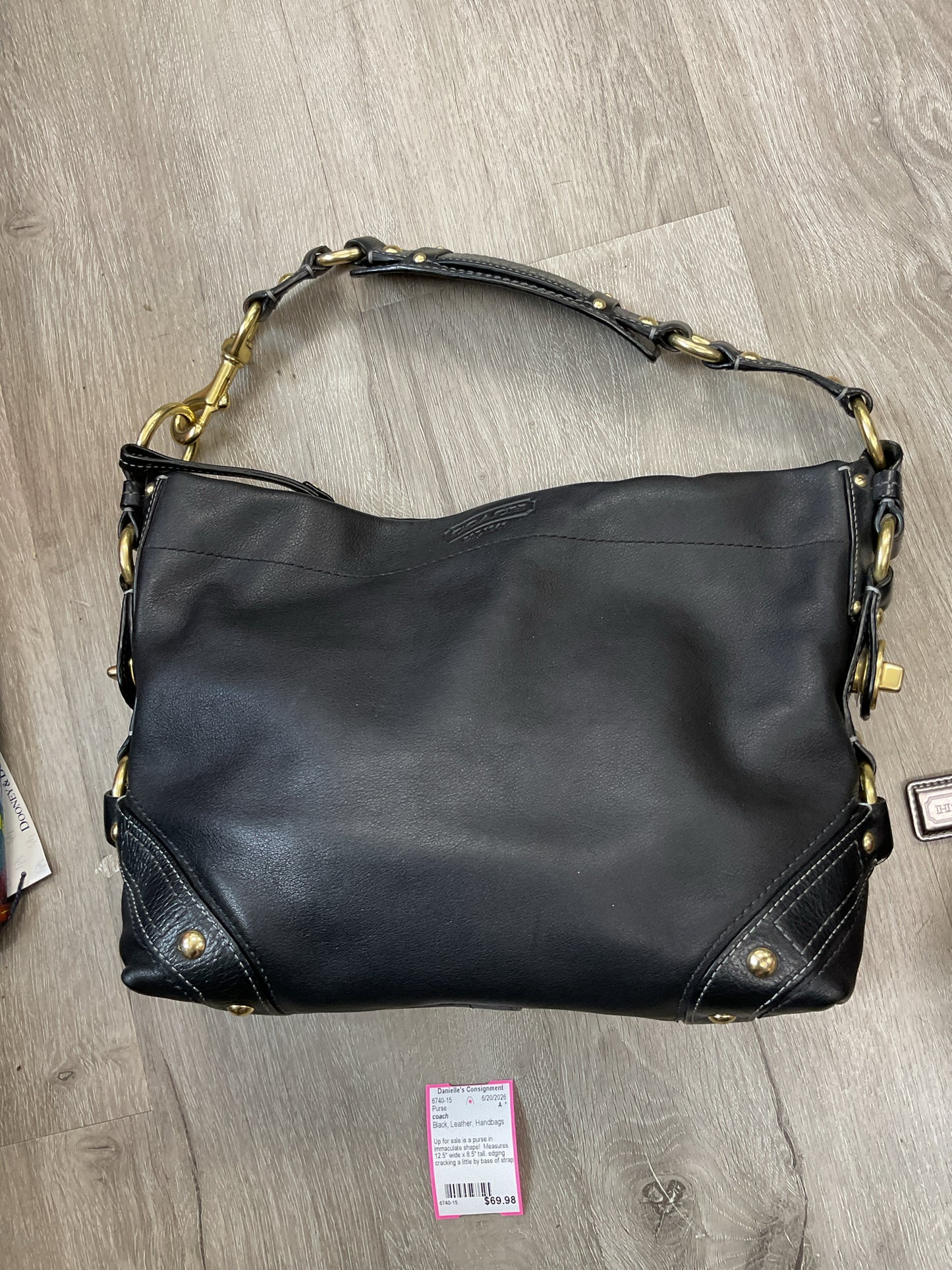 coach Purse Carly Y2K Shoulder Bag w/ Brass Hardware 10615