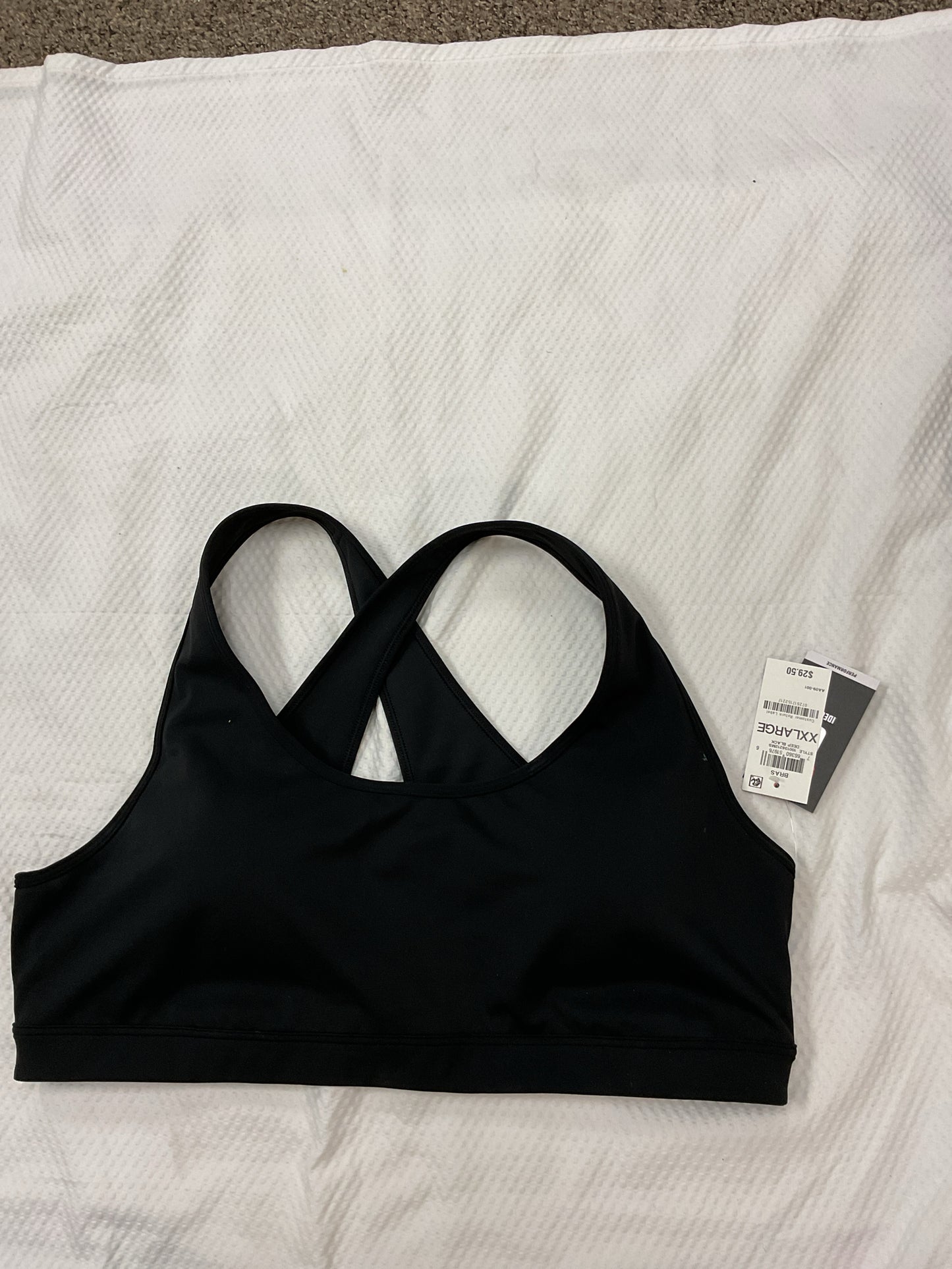 Ideology Size 2X Black Bra