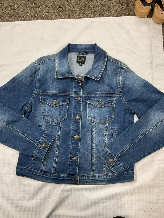 Curve Size M Navy jacket stretchy NEW jean jacket