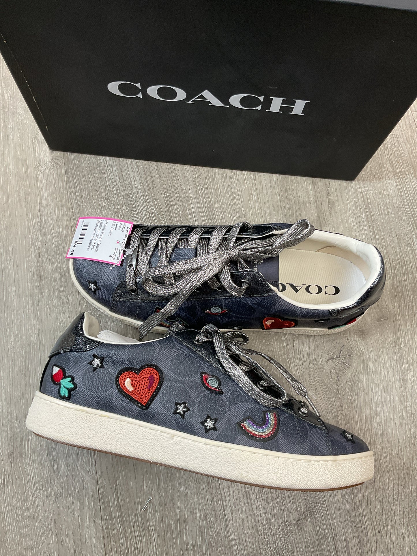 coach 8.5 Denim shoes Prairie denim New sneakers in box