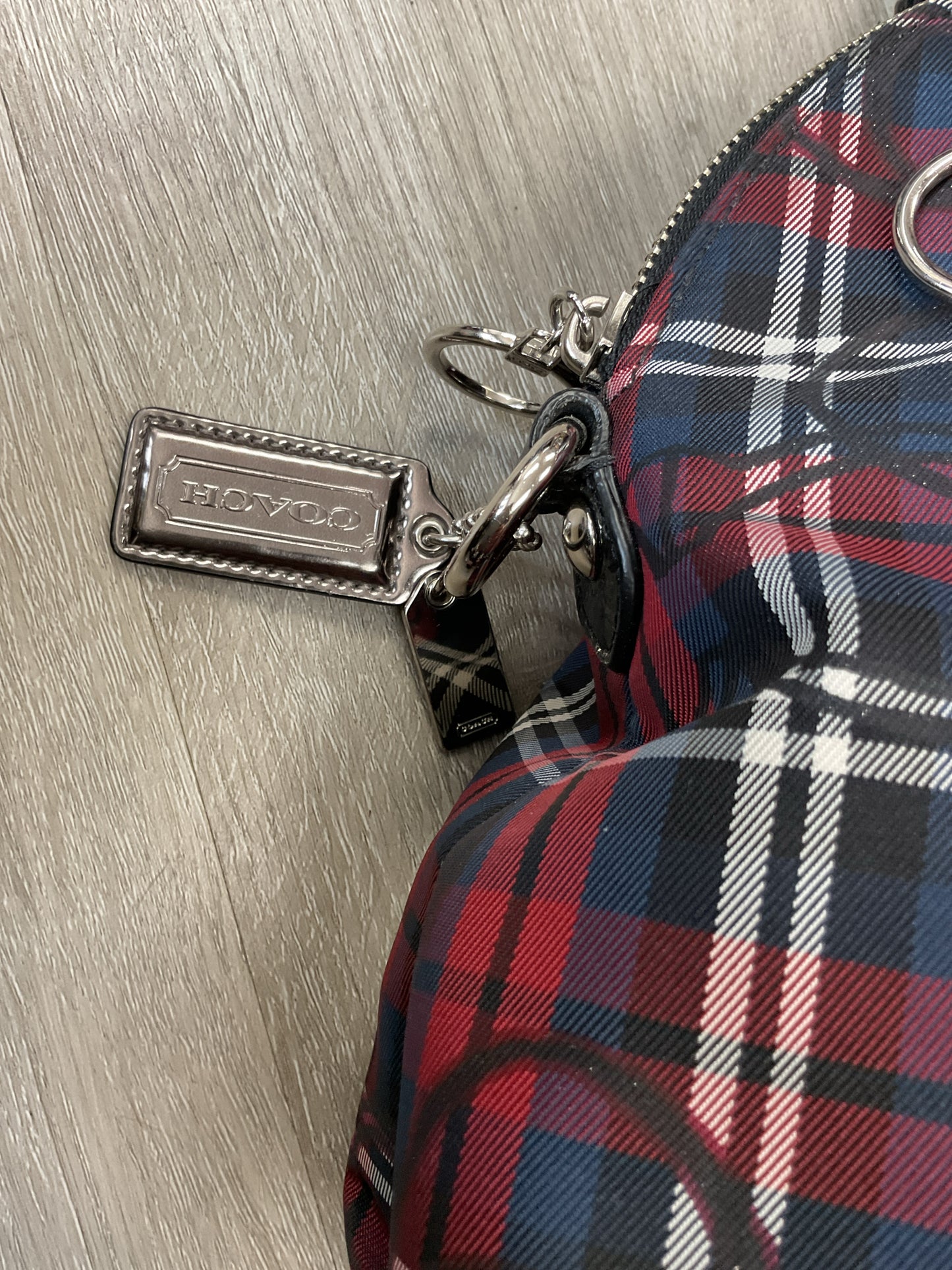 coach Purse  Poppy Plaid Signature Sateen Tartan Glam Tote Purse Y2K Bag Vintage