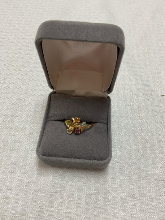 14K Ring multi gemstone size 8.25