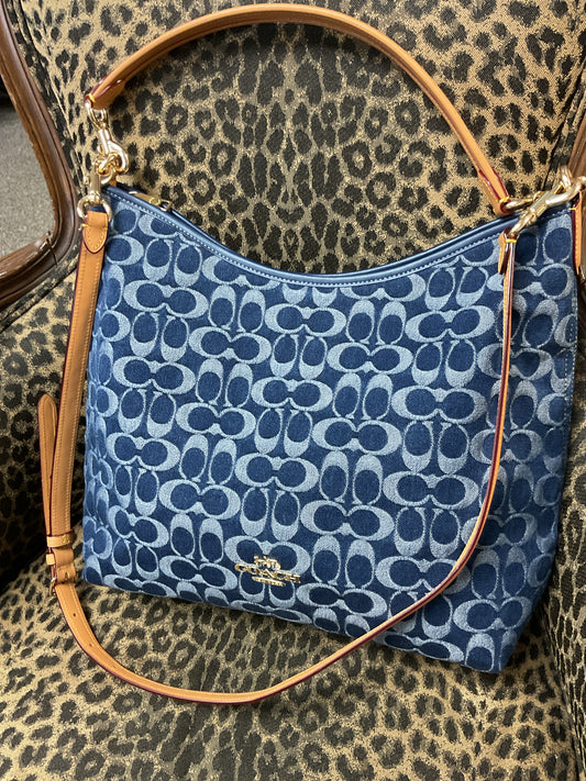 NWT Limited Coach Large Laurel Shoulder Bag In Signature Denim CY697