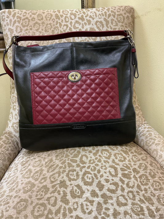 Coach Park colorblock 2 way Shoulder Tote F24981
