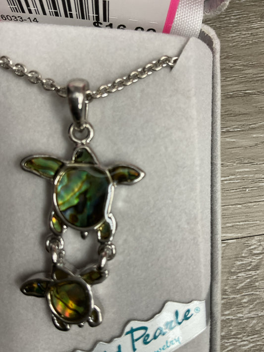 Storrs Necklace wild pearle abalone new turtle in box
