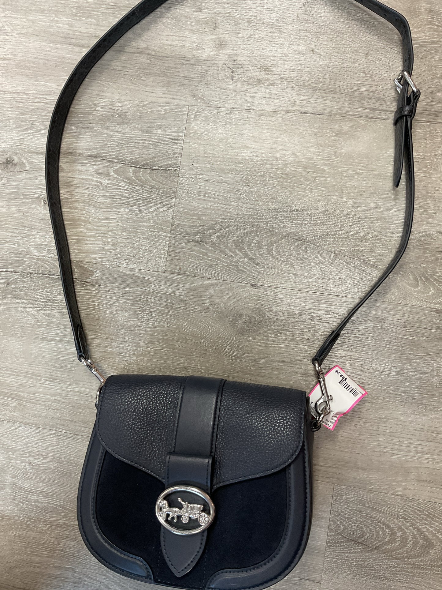 coach Purse Georgie saddle bag crossbody suede and leather