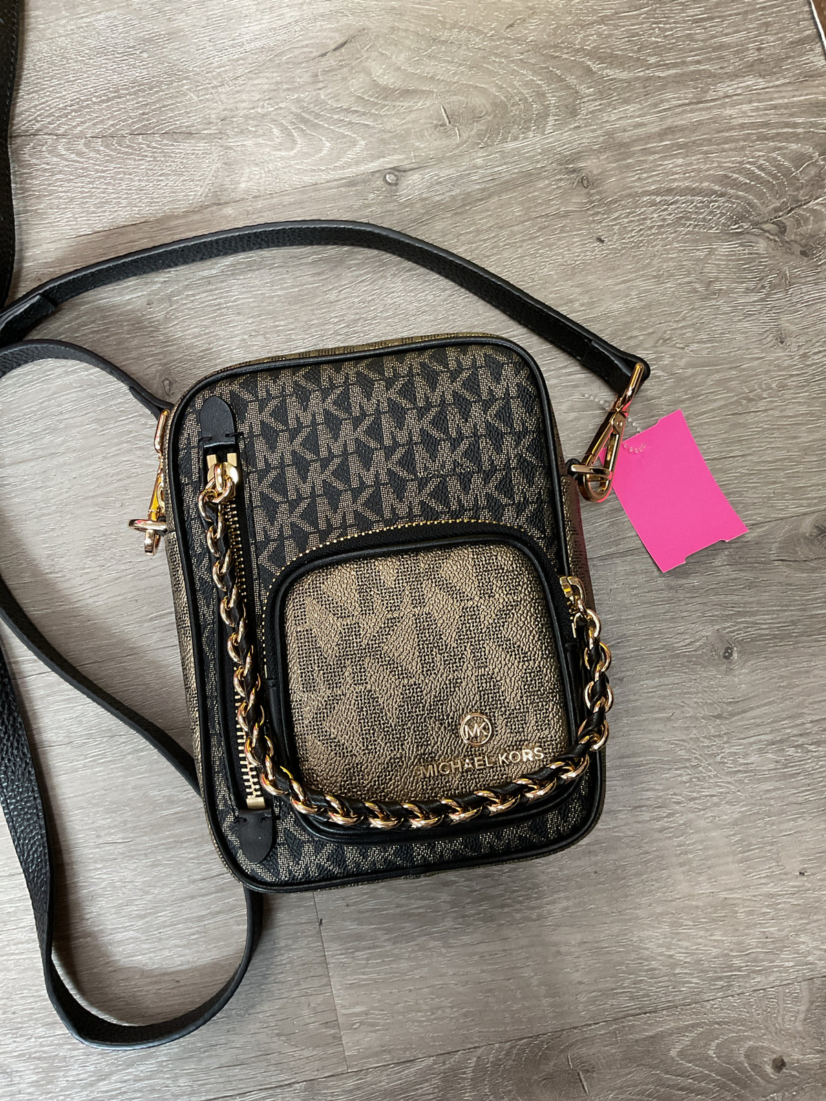 Michael Kors Purse Elliot small utility crossbody Amazing colors bronze gold bla