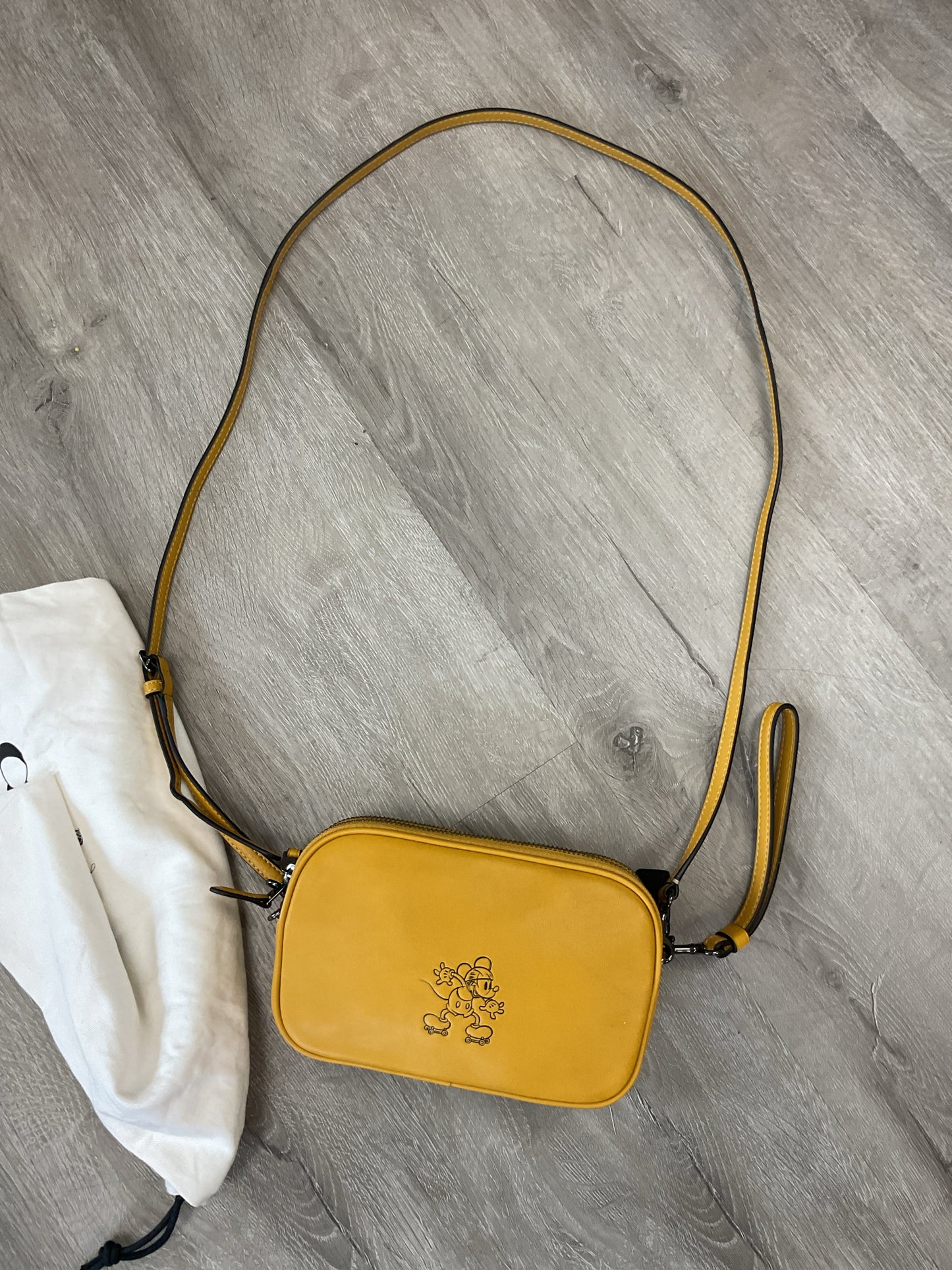 coach Purse Mickey Disney X sunflower leathre crossbody
