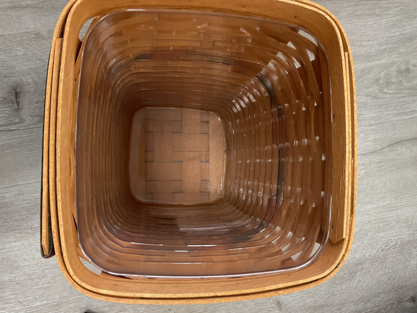 Longaberger Misc. tall 1995 basket with wooden lid