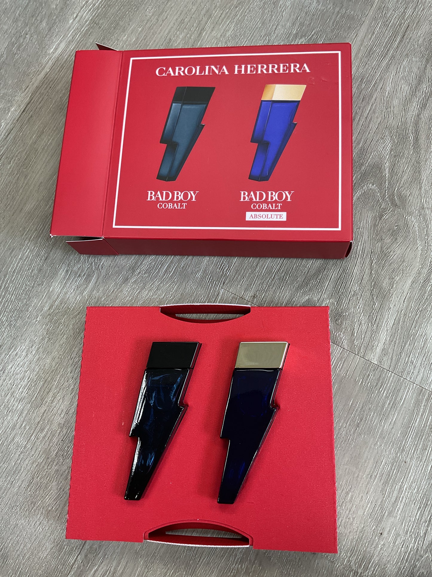 perfume Carolina Herrera Bad Boy EDP travel set Cobalt